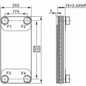 Fournisseur direct d'échangeurs de chaleur à plaques brasées en acier inoxydable avec pompe à tube moteur refroidisseur - pour application de refroidissement - Product Image 4
