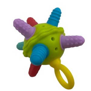Prix de gros Jouet de dentition sensoriel en silicone pour bébé, balle de dentition en silicone - Product Image 5