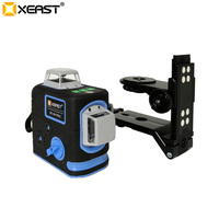 Niveau laser professionnel XEAST XE-68G Pro 3D 12 lignes, fonction de nivellement croisé, avec trépied, rotation verticale et horizontale