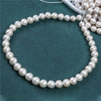 Perles naturelles en gros, 10-11 mm, perles d'eau douce blanches de forme ronde Edison, brins de perles en vrac