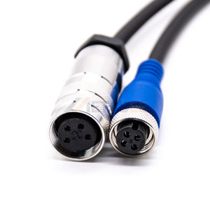 GX12 4ピンオス- M12 Bコード5ピン / M16 4ピンアダプターケーブル シールド付き航空用-産業オートメーションセンサーコネクタ - Product Image 3