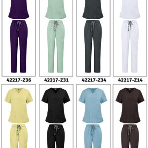 2025 B2B, venta al por mayor, reducción de aranceles, uniformes de enfermería personalizados, tamaño XL, Spandex, envío rápido 24H, modelo OEM para hombres y mujeres - Product Image 1