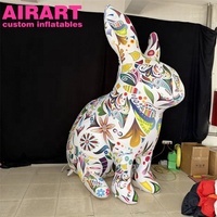 Mascotte gonflable lapin mignon sur mesure pour la décoration d'événements, mascotte de ballon gonflable lapin de dessin animé
