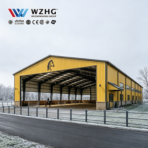 Fabricant de bâtiments de grande envergure : Arénas équestres en acier pour installations d'entraînement avec traitement de surface galvanisé à chaud - Product Image 1