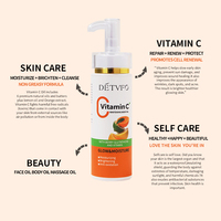 Conditionnement en profondeur hydratant vitamine c hydratant marque privée visage et corps blanchissant huile corporelle organique naturelle pour peau noire