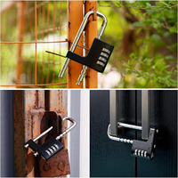 Serrure d'armoire, cadenas à combinaison, code de verrouillage de casier de gymnastique en acier inoxydable longue serrure à manille réglable