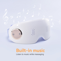 Masque de massage électrique sans fil portable pour les yeux, avec logo personnalisé, vibration, chauffage, contrôle de la minuterie, musique Bluetooth et vapeur