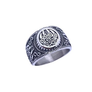 yunnique Viking Bear Paw <b>Ring</b> Men Stainless Steel Retro Silver Animal Pattern Everyday Wear Jewelry 216023 - Product Image 1