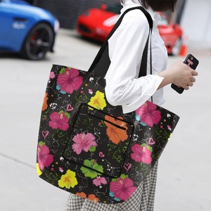 LOW MOQ Washable BFoldable Recycle <b>Shopping</b> Grocery Reusable Bag Polyester Grocery Supermarket Tote Bag <b>Shopping</b> Bag with Logo - Product Image 6