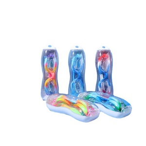 Lunettes de natation dégradées en forme humaine avec boucle automatique anti-buée pour adultes, couleurs mélangées, lentilles en PC, matériau plastique - Product Image 1