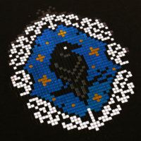 Feuilles de transfert de paillettes thermocollantes écologiques GRS OEKO, motif personnalisé oiseau carré