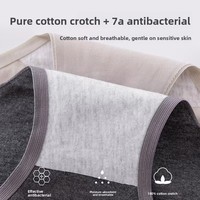 Culottes pour femmes en coton 95% sans couture, respirantes, antibactériennes, à taille mi-haute, en coton véritable