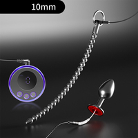 Ensemble de sondes urétrales électriques pour hommes, plug anal extra long en acier inoxydable, perles flexibles, dilatateur E-Stim, jouets CBT pour hommes 6mm