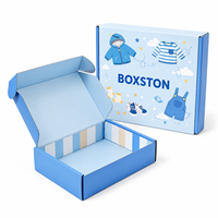 Boîte d'emballage pour vêtements pour enfants haut de gamme, imperméable, personnalisée, en matériaux recyclés, avec doublure en éponge, impression couleur, boîte en carton ondulé pour chaussettes