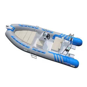 Haohai Custom Logo Inflatable Sport Cabin Cruiser Rafting Hypalon Rigid Passenger Boat with PVC Material Rib Type for Sports