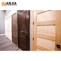 Finition esthétique de haute qualité Porte intérieure de maison en bois Portes en bois à battant résistantes à l'humidité