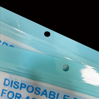 Sacs en plastique PE avec impression personnalisée, pochette à fermeture éclair avec trou de suspension, sacs à fermeture éclair transparents avec fenêtre pour l'emballage de masques jetables