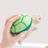 Tortue mignonne éponge de bain pour enfants belle conception animale enfants éponge de bain exfoliante pouf de bain corps épurateur maille pour la douche
