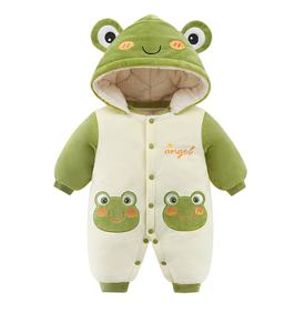 Romper Bayi Musim Dingin Berkerudung yang Lucu dan Hangat untuk Anak Laki-laki dan Perempuan, Pakaian Bayi untuk Merangkak - Product Image 2