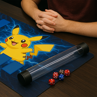 Tube de rangement transparent recyclable pour tapis de jeu TCG MTG imprimé, avec capuchon personnalisable, vente en gros, qualité supérieure