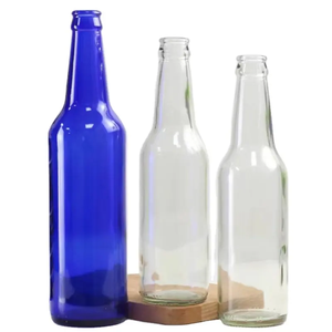 Botella de Vidrio Transparente de 330 ml (11 oz) con Tapa Corona, Color Ámbar, <span class=keywords><strong>Verde</strong></span>, Azul, para <span class=keywords><strong>Cerveza</strong></span> o Vino, 33 cl, 11 oz - Product Image 1