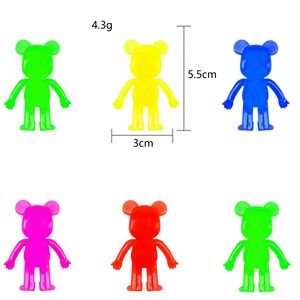 Jouet anti-stress personnalisé - Figurine en forme d'ours extensible en gel souple TPR coloré à presser et à tirer pour soulager le stress - Product Image 2