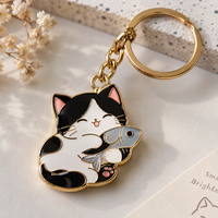 Porte-clés personnalisé avec empreinte de patte d'animal de compagnie, porte-clés souvenir chien/chat, breloque de sac avec empreinte de patte d'animal