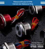 16Mm 19Mm Sensor Pintar 12V 24V 220V Sakelar Kontrol Tombol Tekan On Off Menempel Peredupan Stepless Sakelar Lampu Sentuh