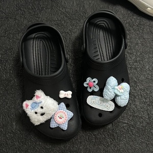 Mignon <span class=keywords><strong>West</strong></span> Highland bricolage accessoires de chaussures à nœud amovible bricolage chaussures de grotte avec boucle et ne pas frapper les fleurs pour les fournitures d'artisanat - Product Image 3