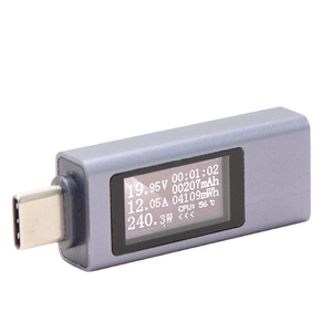 Medidor de potencia de CC con pantalla Digital, amperímetro multifunción de 4-30V, probador de carga de teléfono USB Dual tipo C, 12-24V, cargador de coche - Product Image 1