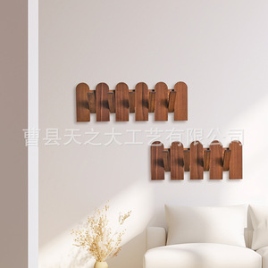 Piano Key Wooden Coat Rack <b>Wall</b> Mounted Storage Rack For Entryway Bedroom Multipurpose <b>Hook</b> Rack - Product Image 2