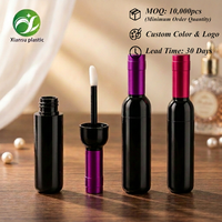 Mini tube de gloss à lèvres rouge vide, emballage cosmétique avec bouchon à vis pour rouge à lèvres liquide, tubes de gloss à lèvres, boîte avec logo