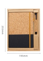 Libreta de Direcciones Personalizada A5, Ecológica, de Corcho, Madera y Lino, con Impresión UV, Encuadernación Cosida, Logotipo Personalizado, Promocional