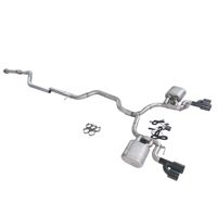 Vente Flash : Échappement Complet Haute Performance pour Audi A5 Coupé B9 45 TFSI 2.0T 2017, Finition Poli Miroir, Valve Électronique, Quatre Sorties Noires