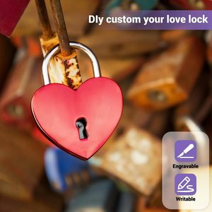 Cadenas en forme de cœur, compact, esthétique et exquis, cadenas de sécurité pour la vente en gros et les cadeaux de la Saint-Valentin, usine de cadenas - Product Image 2