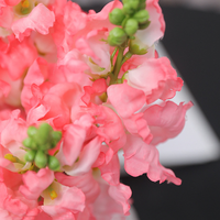 Fleurs artificielles en soie pour mariage, arrangements floraux, bouquets décoratifs, accessoires de célébration rose Snapdragon