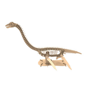 Puzzle de dinosaure ondulé en carton, 3D, modèle de plésisaure pour enfants, DIY bricolage - Product Image 2