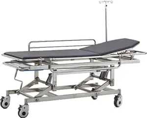 HE-5 ABS Manual Hospital Emergency Hydraulic Transport Stretcher Height Adjustable Patient Transfer trolley