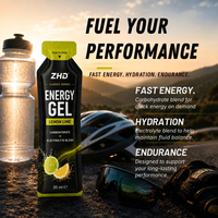 Gel énergétique haute performance pour la course à pied avec électrolytes |   Alimentation sportive végétalienne sans sucre |   Pochette compressible de 35 ml |   Libération stable rapide