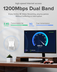 QLOCOM 1200Mbps WLAN-Verstärker für Innenräume, Kabelloser WLAN-Repeater, Reichweitenverstärker mit EU/US/AU/UK-Steckern, WLAN-Repeater Access Point - Product Image 6