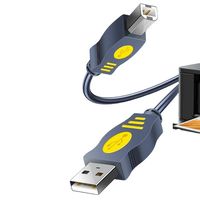 Kabel USB 2.0 kualitas tinggi tipe A ke tipe B 480Mbps Transfer Data kecepatan tinggi untuk Printer kabel mesin faks dll