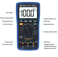 SUNSHINE DT-17N multimètre à affichage LCD à gamme automatique multimètre numérique testeur d'instrument numérique automatique pour outils de réparation