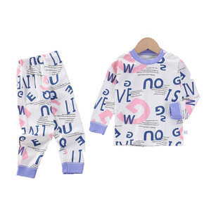 Ventes chaudes, vêtements de maison à manches longues, costumes pour garçons, vêtements pour enfants, pyjamas 100% coton pour enfants - Product Image 3