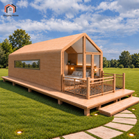 Desain Mewah 1 2 Kamar Tidur Modular Atap Segitiga Indah Struktur Baja Ringan Modern Villa Prefabrikasi Baja