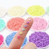 Boutons en forme de cœur en résine mate de 4 mm, couleur bonbon, pour la couture, vente en gros, bricolage, artisanat