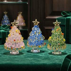 Albero di Natale in Vetro di Murano Spazzolato Fatto a Mano 6,5 cm, Adatto per Decorazioni Natalizie e di Halloween - Product Image 3