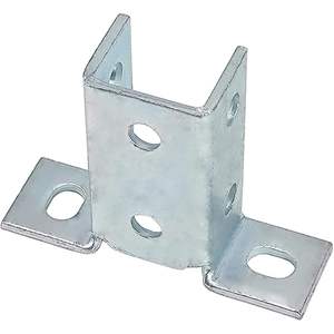 Industrial Grade MISA 8 Hole Wing Shape 90 Degree Connector <b>Bracket</b> Alloy Steel for 1 5 8 Inch U Channel Support System 6 Pack - Product Image 4