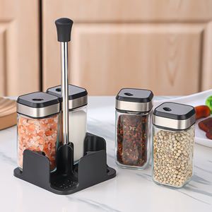 Juego de Salero y pimentero de 4oz y 120ml al por mayor, juego ajustable para verter agujeros, hierbas, sal, azúcar, condimentos, herramientas para especias - Product Image 2