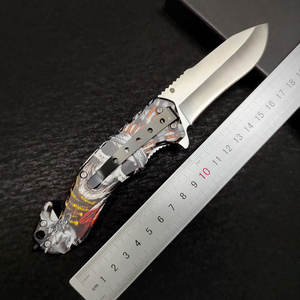 Cuchillo Plegable Multifuncional de Acero Inoxidable para Exteriores, Herramienta Portátil de Supervivencia para Camping y Caza, Hoja de Alta Dureza - Product Image 4