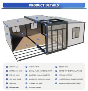Nhà container mở rộng, nhà ở container để bán tại Mỹ, nhà lắp ghép 2 phòng ngủ, nhà nhỏ di động, văn phòng container gấp gọn - Product Image 2